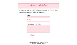 Screenshot of E-Mail Contact Form